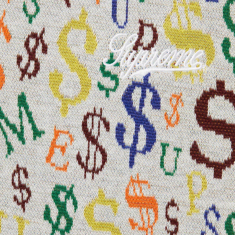 Details on Currency Jacquard Zip L S Polo White from fall winter 2022 (Price is $118)