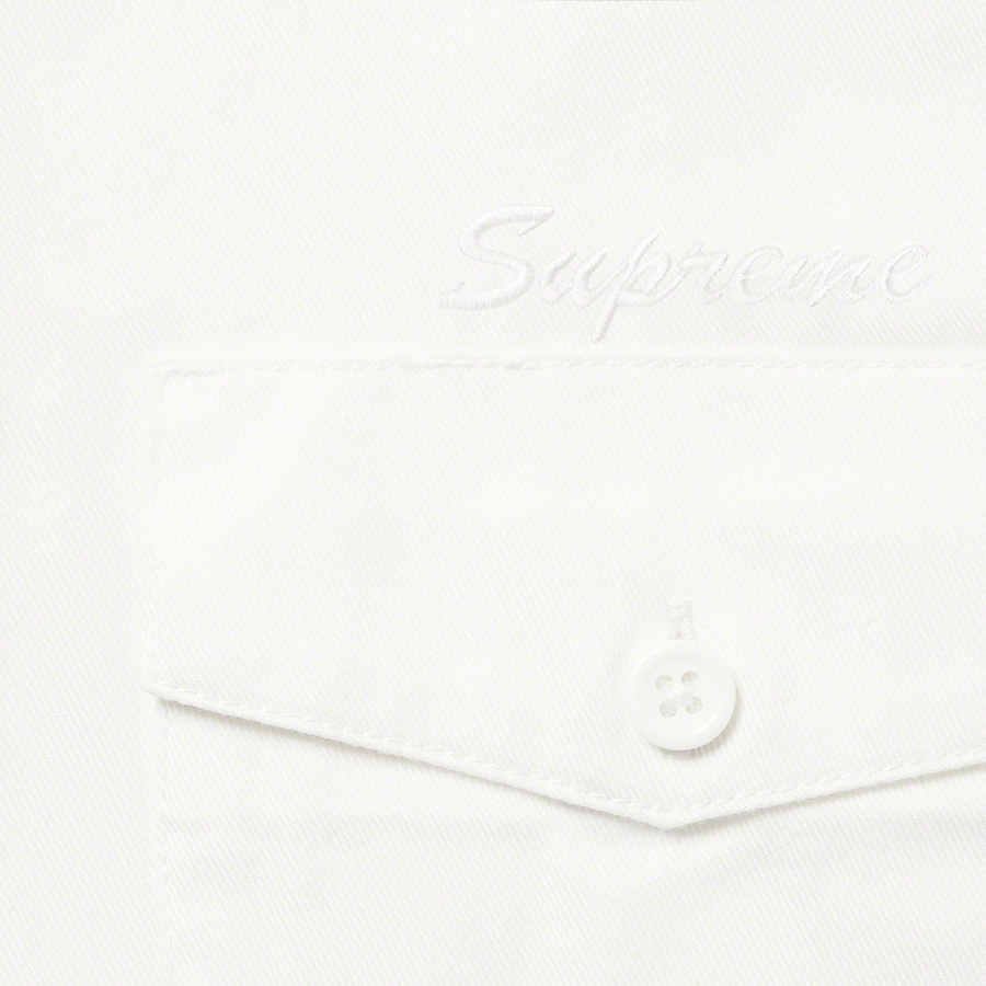 Details on Raymond Pettibon Work Shirt White from fall winter
                                                    2022 (Price is $148)