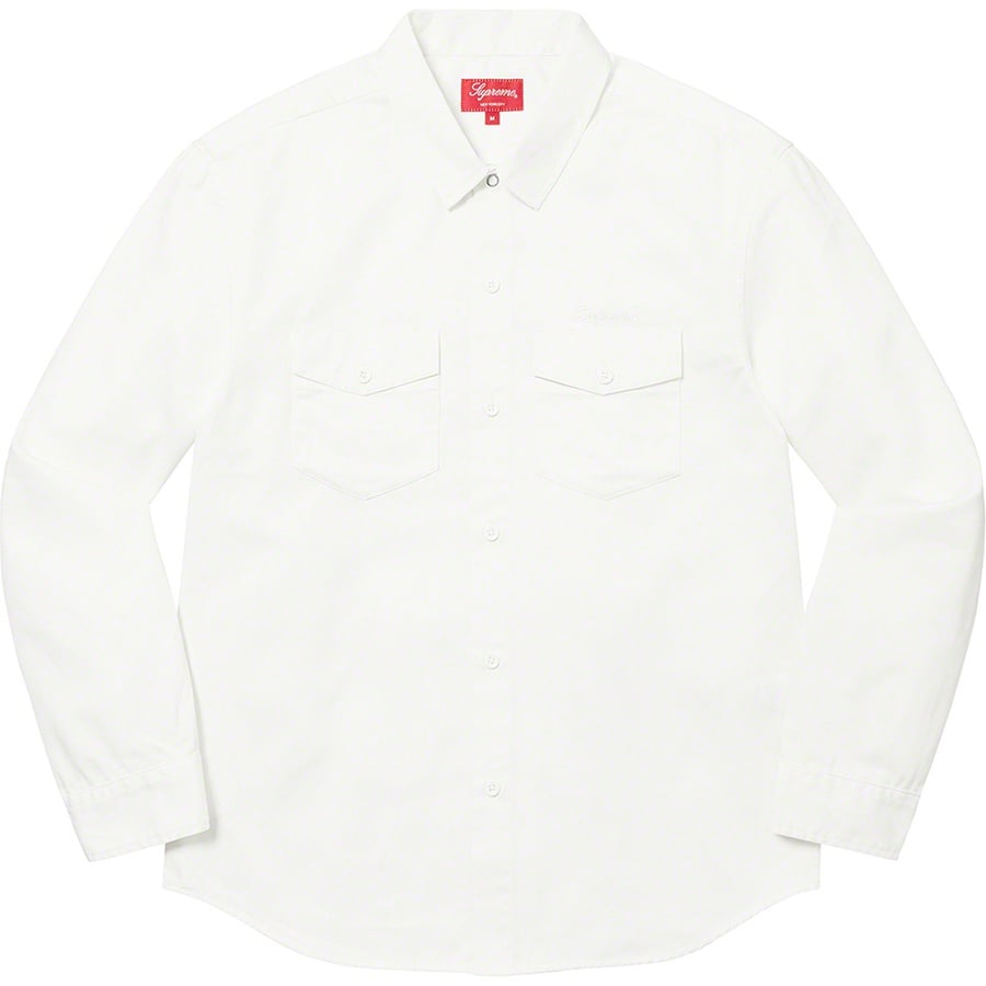 Details on Raymond Pettibon Work Shirt White from fall winter
                                                    2022 (Price is $148)