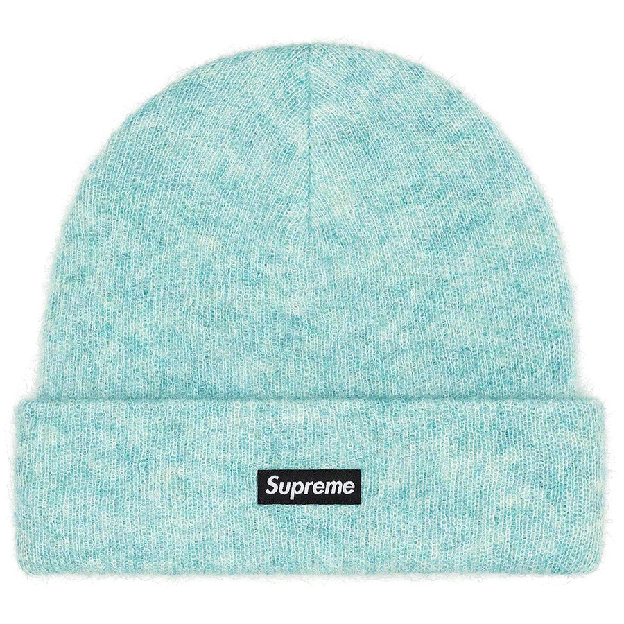 Details on Mohair Beanie Light Blue from fall winter 2022 (Price is $44)
