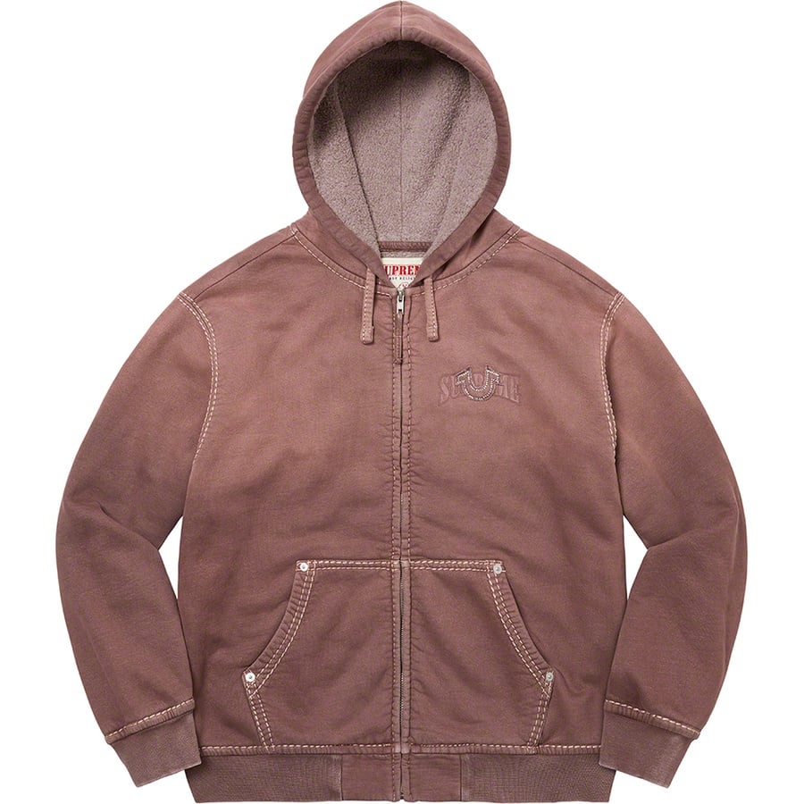 Details on Supreme True Religion Zip Up Hooded Sweatshirt Brown from fall winter
                                                    2022 (Price is $248)