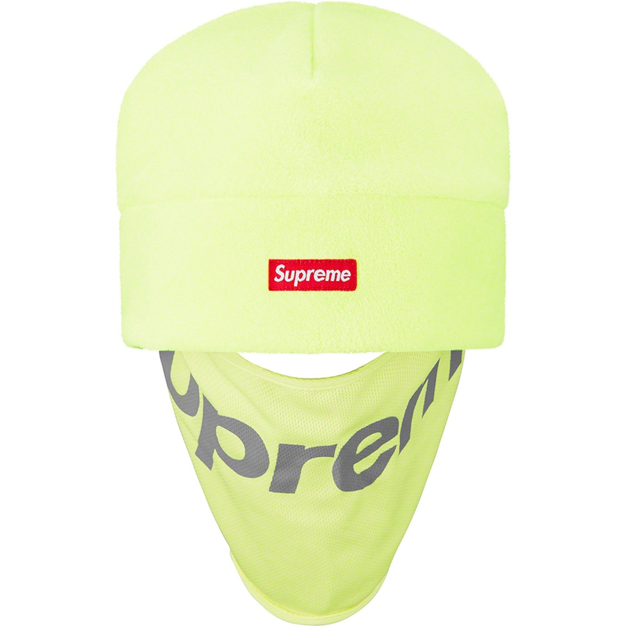 Details on Polartec Facemask Beanie Lime from fall winter 2022 (Price is $44)