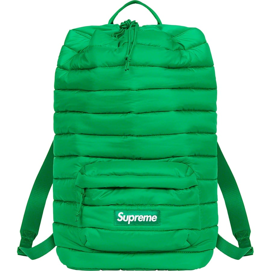 Details on Puffer Backpack Green from fall winter
                                                    2022 (Price is $128)