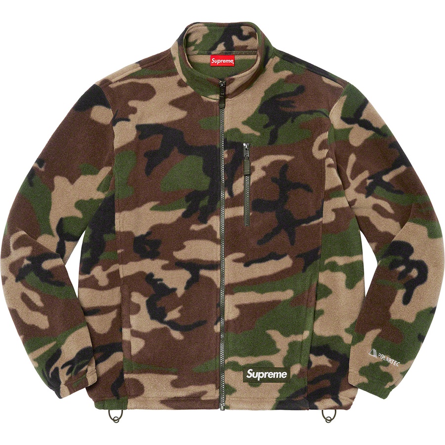 Details on Polartec Zip Jacket Woodland Camo from fall winter
                                                    2022 (Price is $148)