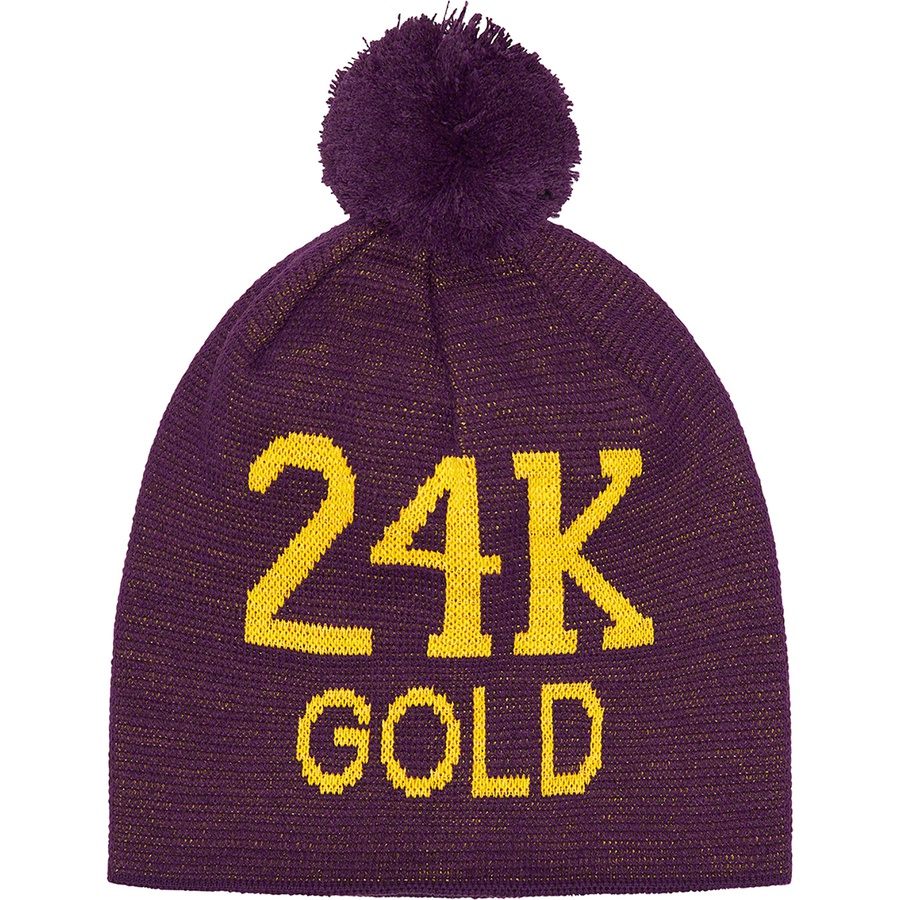 Details on 24k Gold Cuffless Beanie Purple from fall winter
                                                    2022 (Price is $38)
