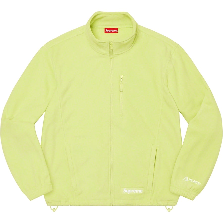 Details on Polartec Zip Jacket Lime from fall winter
                                                    2022 (Price is $148)