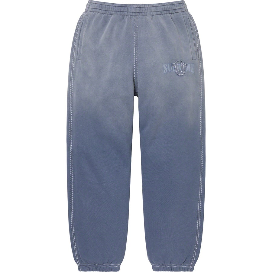 Details on Supreme True Religion Sweatpant Indigo from fall winter
                                                    2022 (Price is $198)