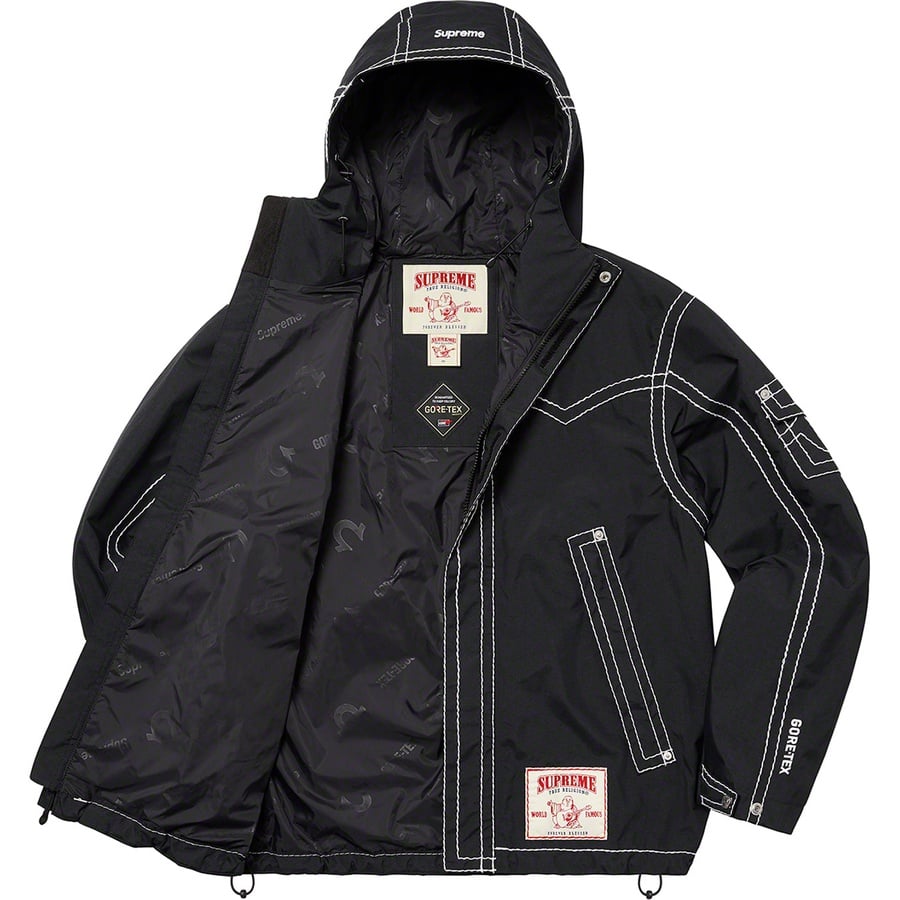 Details on Supreme True Religion GORE-TEX Shell Jacket Black from fall winter
                                                    2022 (Price is $478)