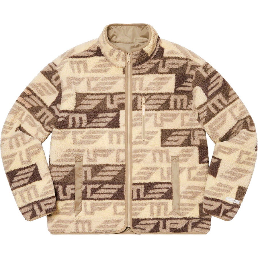 Details on Geo Reversible WINDSTOPPER Fleece Jacket Tan from fall winter 2022 (Price is $238)