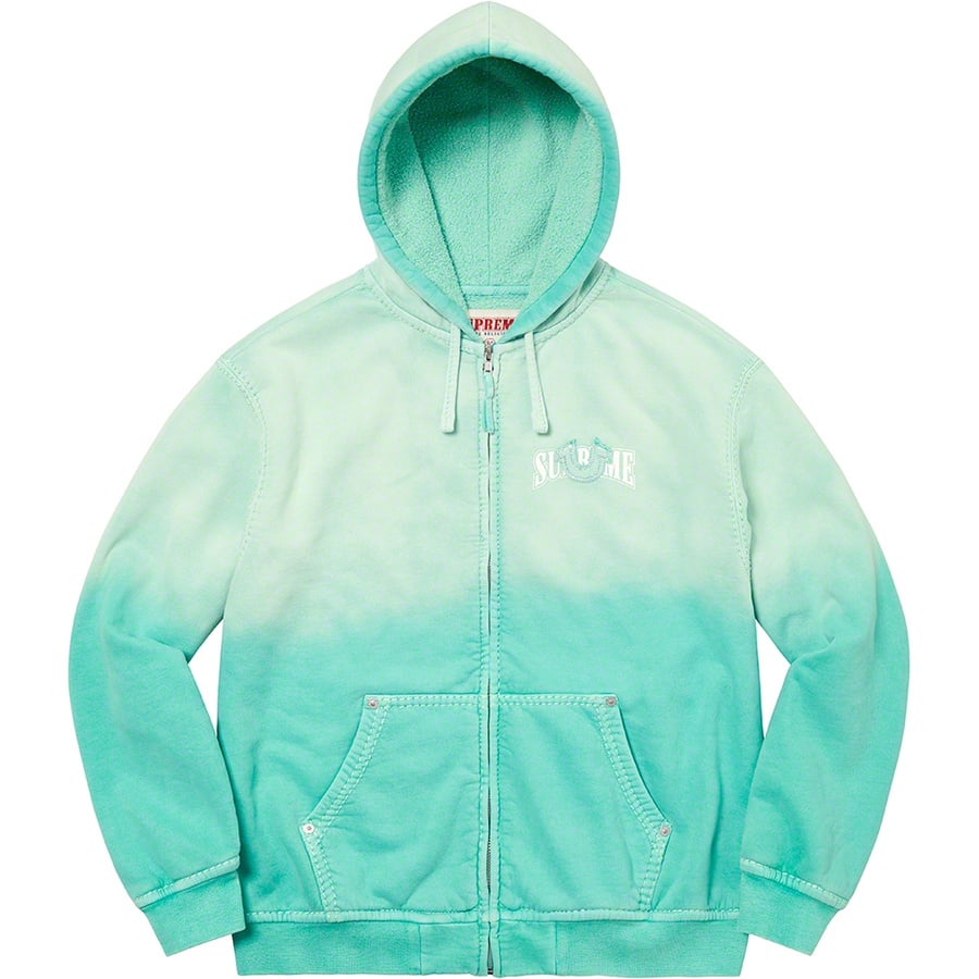 Details on Supreme True Religion Zip Up Hooded Sweatshirt Aqua from fall winter
                                                    2022 (Price is $248)