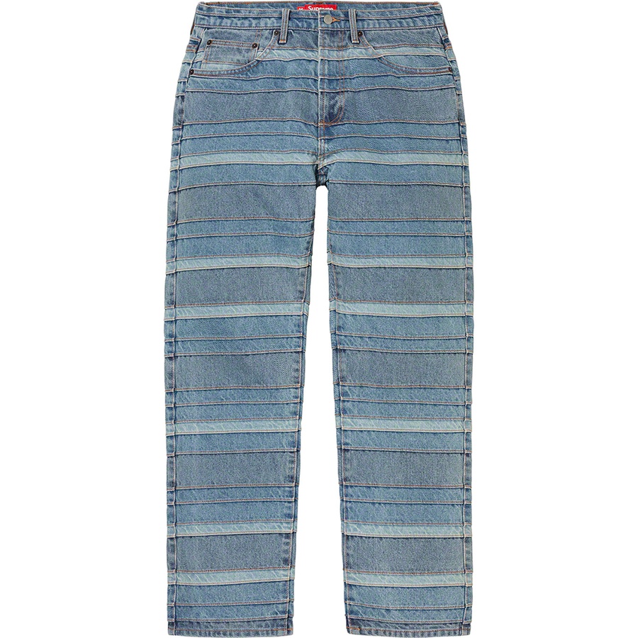 Details on Layered Jean Washed Blue from fall winter
                                                    2022 (Price is $228)