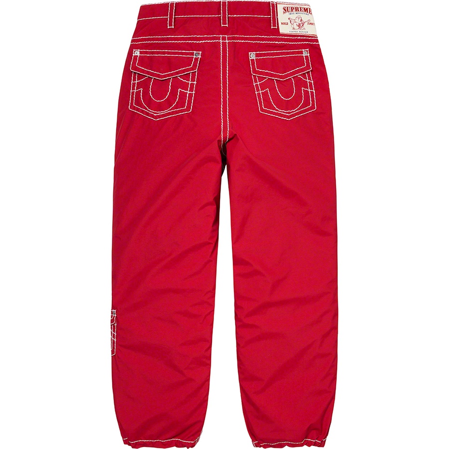 Details on Supreme True Religion GORE-TEX Pant Red from fall winter
                                                    2022 (Price is $298)