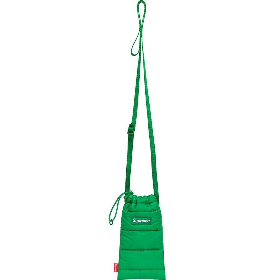 Supreme Puffer Neck Pouch (FW22) - Green - $30