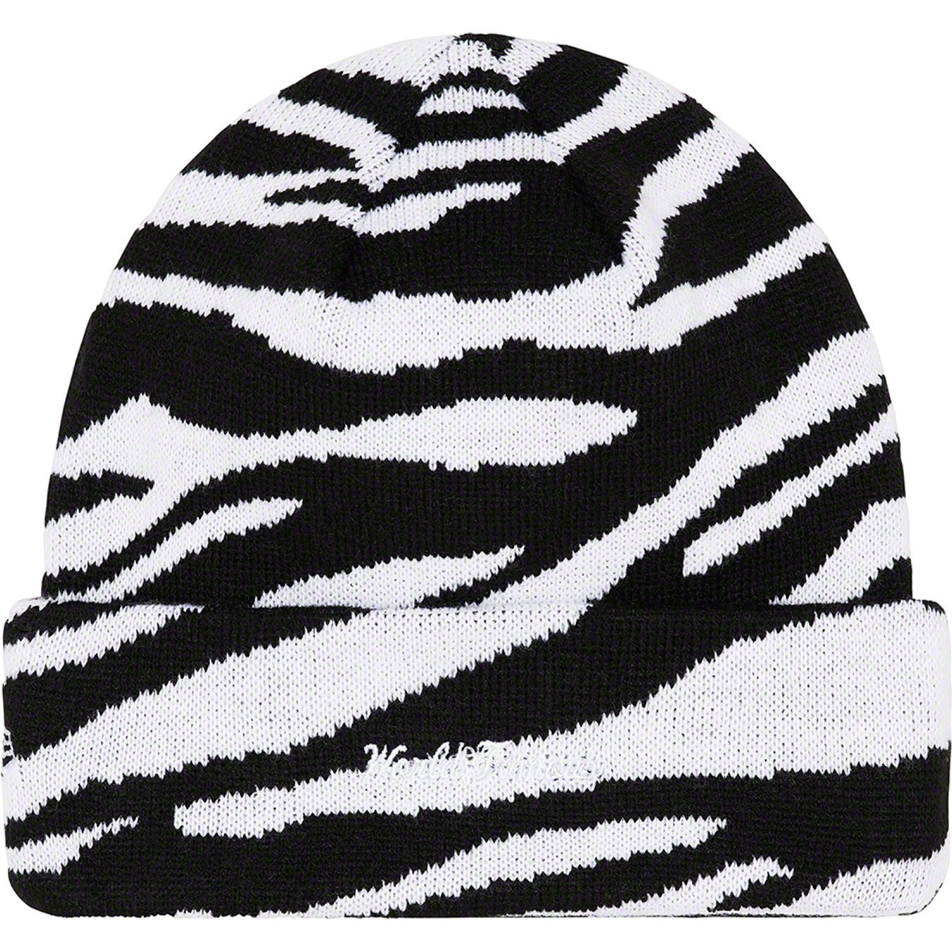 Supreme New Era Box Logo Beanie (FW22) Zebra