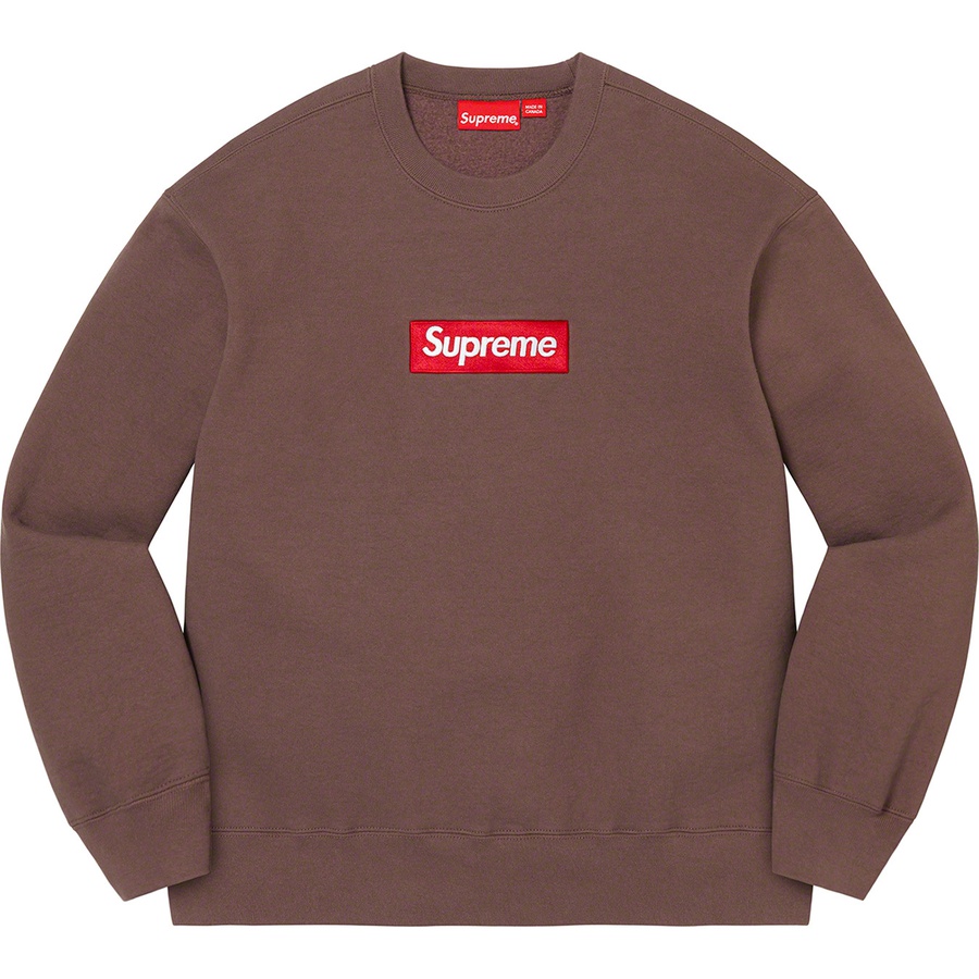 Details on Box Logo Crewneck Brown from fall winter 2022 (Price is $158)