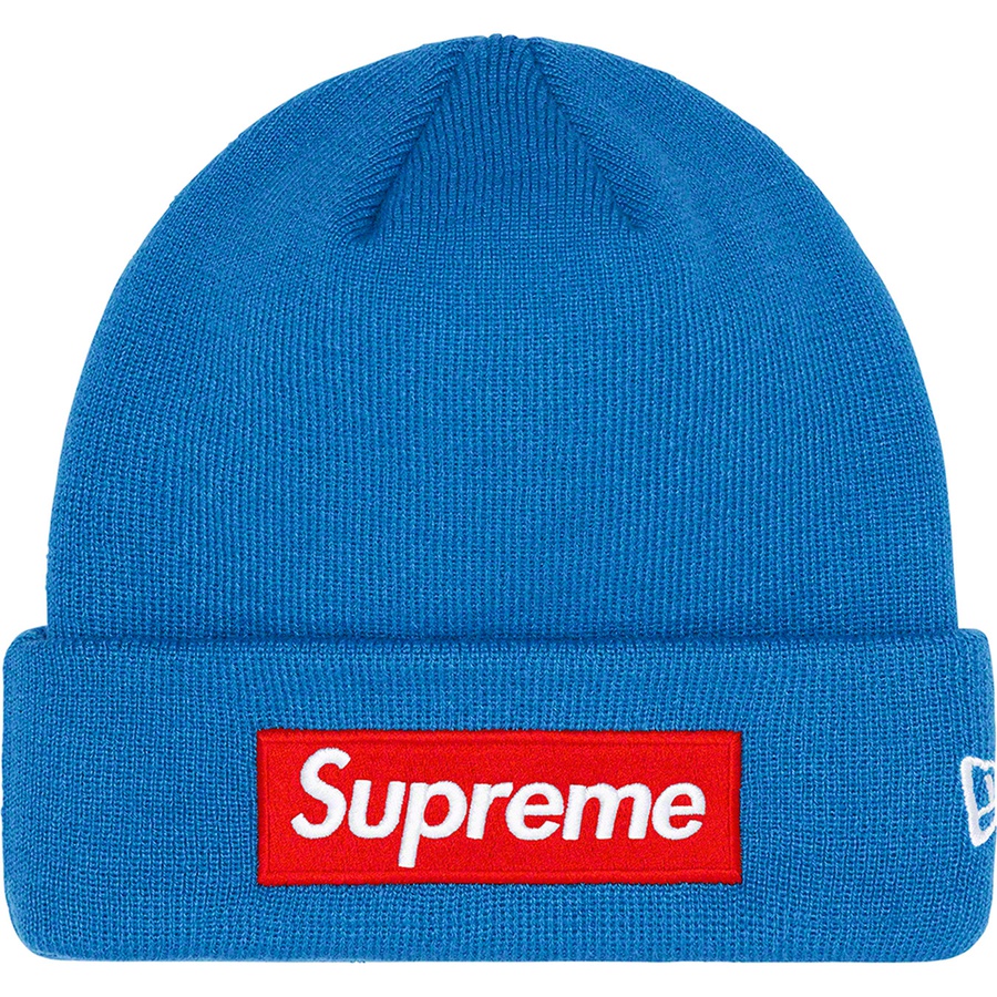 Details on New Era Box Logo Beanie Blue from fall winter
                                                    2022 (Price is $40)