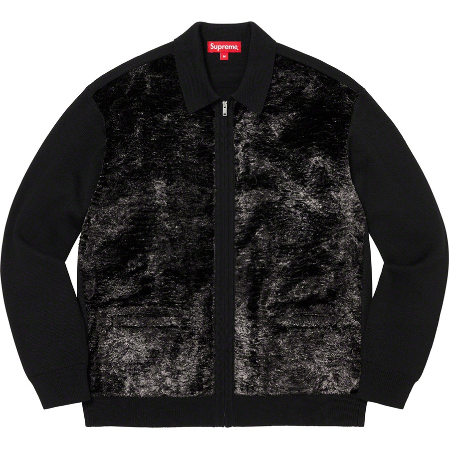 Details on Faux Fur Zip Up Cardigan Black from fall winter
                                                    2022 (Price is $228)