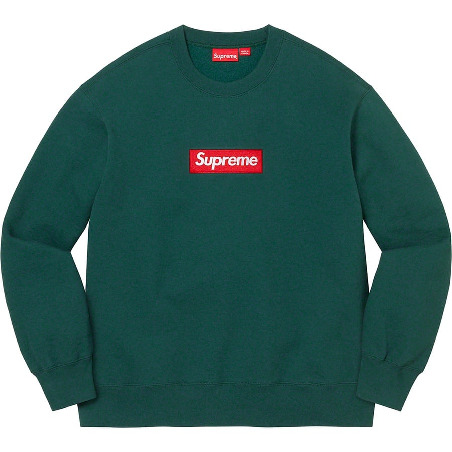 Details on Box Logo Crewneck Dark Pine from fall winter
                                                    2022 (Price is $158)
