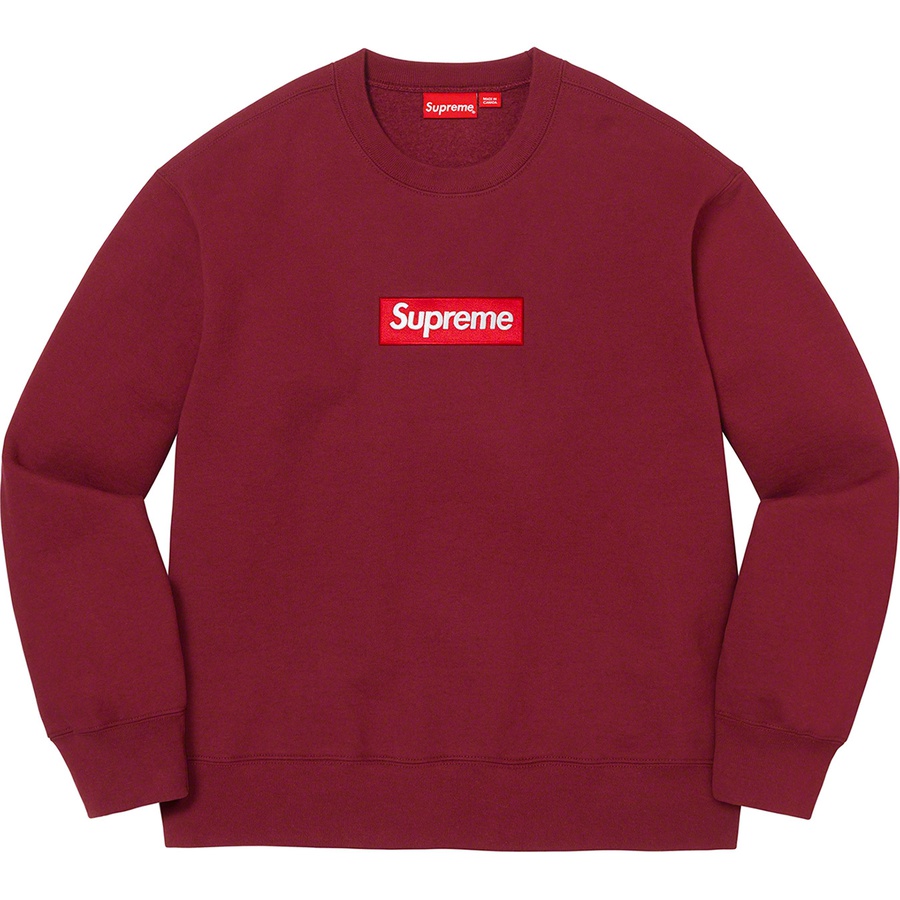 Details on Box Logo Crewneck Cardinal from fall winter 2022 (Price is $158)