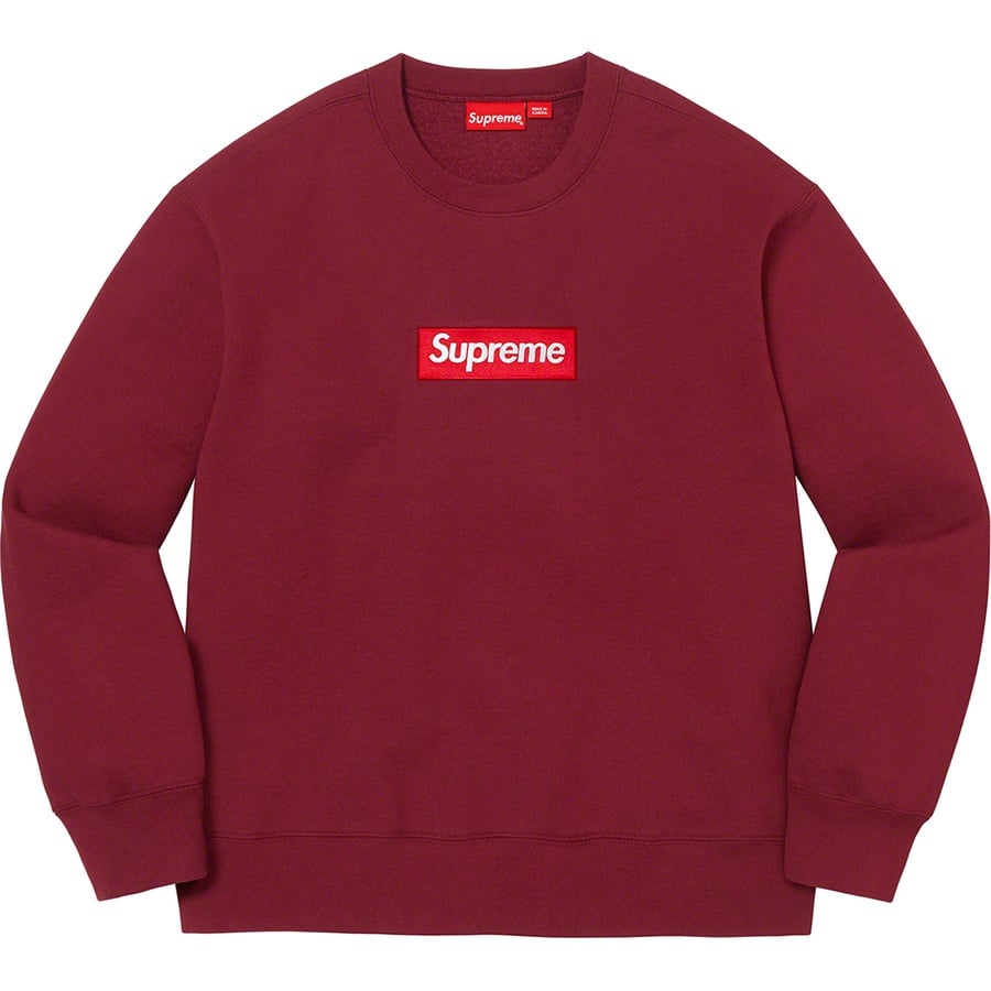 Details on Box Logo Crewneck Cardinal from fall winter
                                                    2022 (Price is $158)