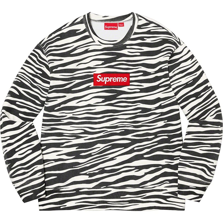 Details on Box Logo Crewneck Zebra from fall winter
                                                    2022 (Price is $158)