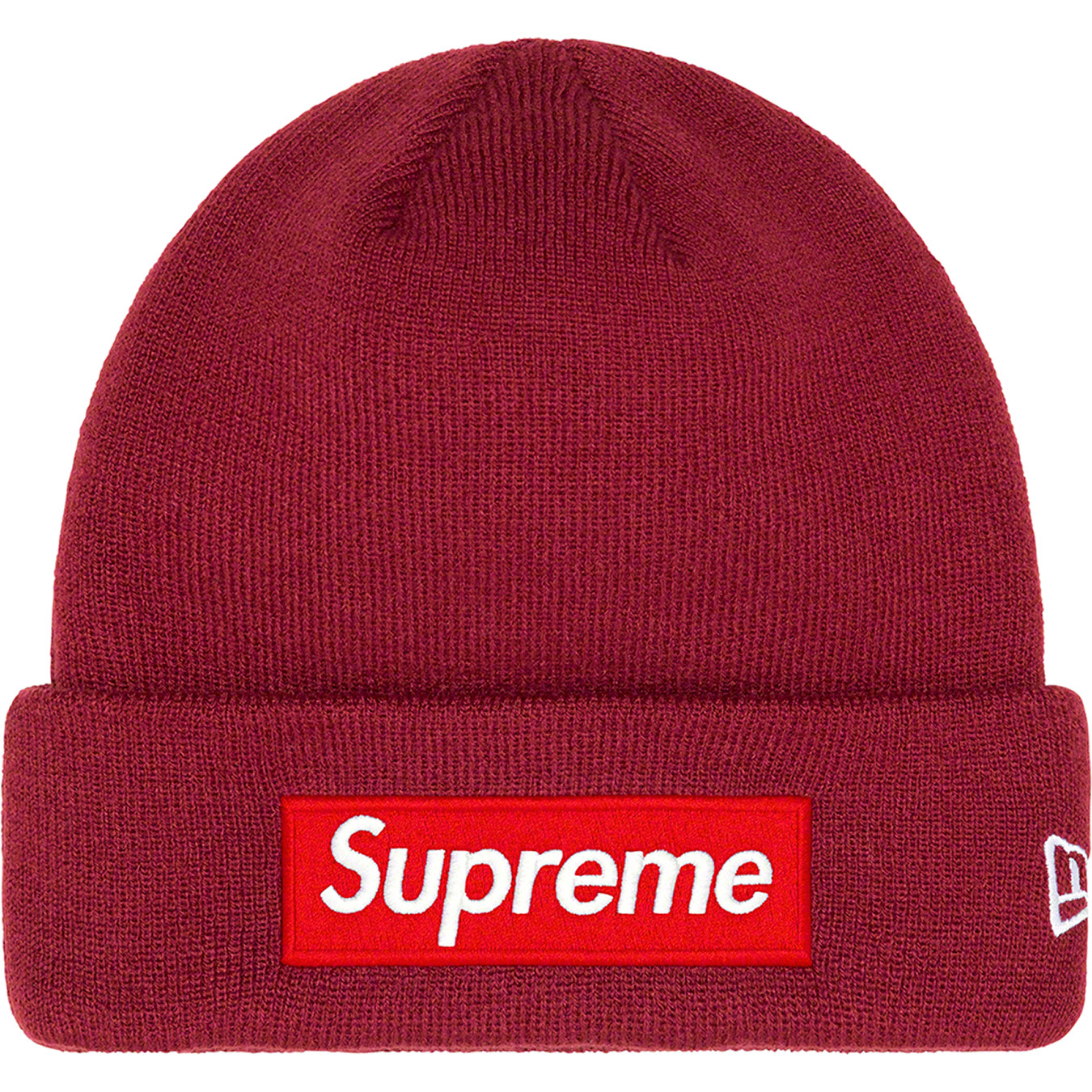 Supreme X New Era Box Logo Beanie - Red