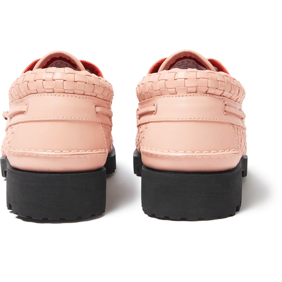 Details on Supreme Timberland Woven 3-Eye Lug Shoe Pink from fall winter
                                                    2022 (Price is $198)