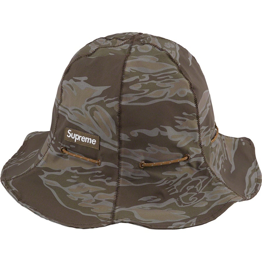 Details on Tiger Camo Reflective Tulip Hat Brown from fall winter
                                                    2022 (Price is $68)