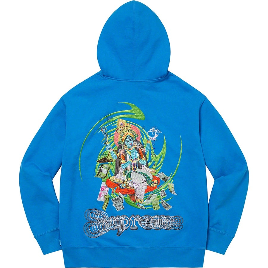 Details on Lakshmi Zip Up Hooded Sweatshirt Bright Blue from fall winter
                                                    2022 (Price is $188)