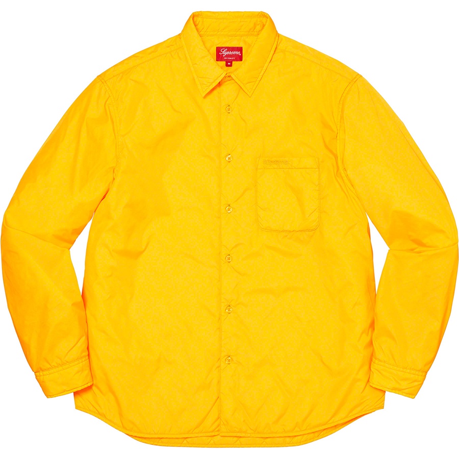 Details on Nylon Filled Shirt Yellow from fall winter
                                                    2022 (Price is $148)