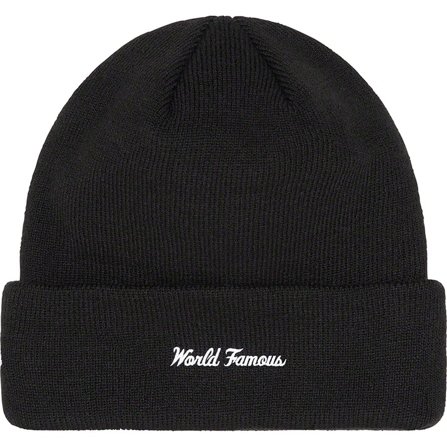 Details on New Era Box Logo Beanie Black from fall winter
                                                    2022 (Price is $40)