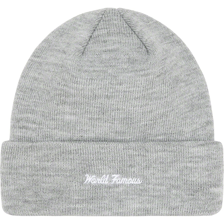 Details on New Era Box Logo Beanie Heather Grey from fall winter
                                                    2022 (Price is $40)