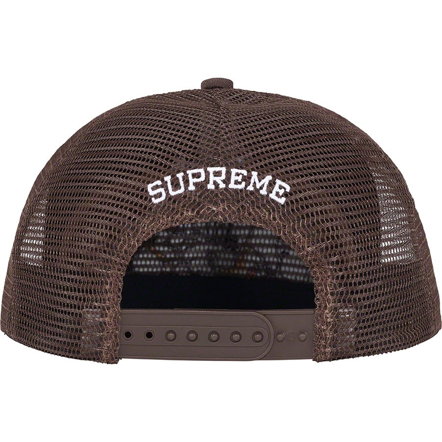 Details on Elephant Mesh Back 5-Panel Brown from fall winter
                                                    2022 (Price is $48)