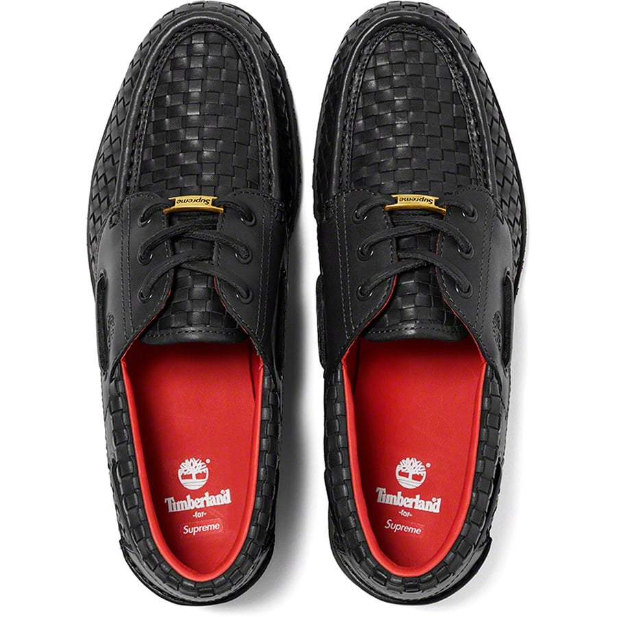 Details on Supreme Timberland Woven 3-Eye Lug Shoe Black from fall winter
                                                    2022 (Price is $198)