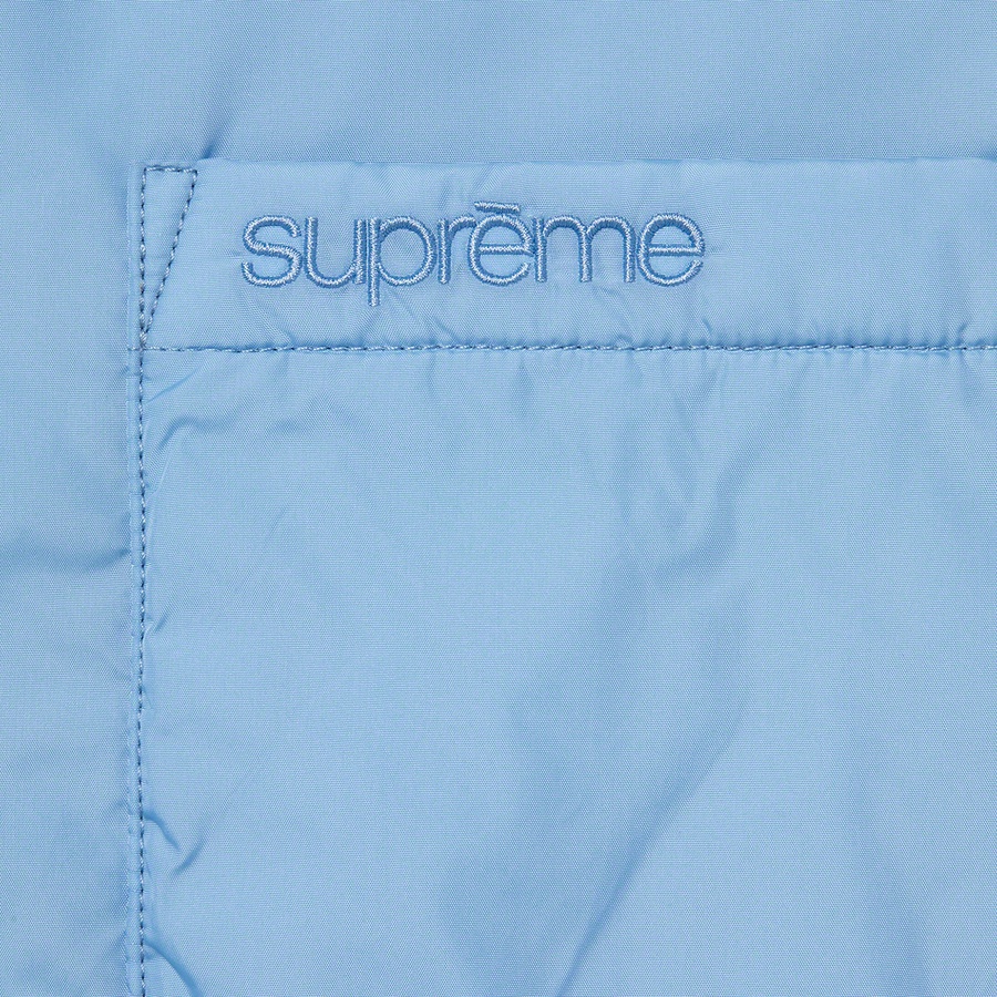Details on Nylon Filled Shirt Slate Blue from fall winter
                                                    2022 (Price is $148)