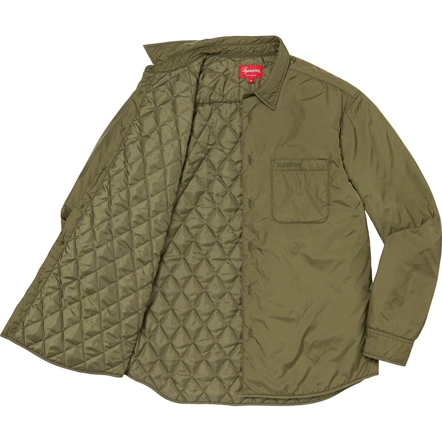 Supreme Nylon Filled Shirt (FW22) - Olive - $148