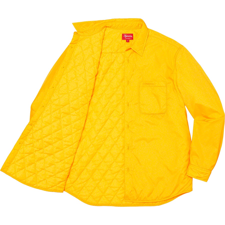 Details on Nylon Filled Shirt Yellow from fall winter
                                                    2022 (Price is $148)