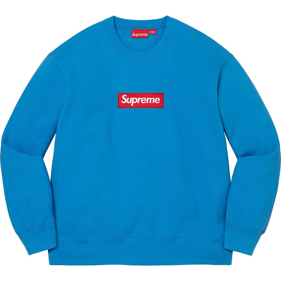 Details on Box Logo Crewneck Blue from fall winter
                                                    2022 (Price is $158)