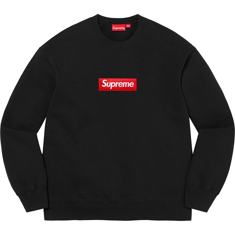 Details on Box Logo Crewneck Black from fall winter 2022 (Price is $158)