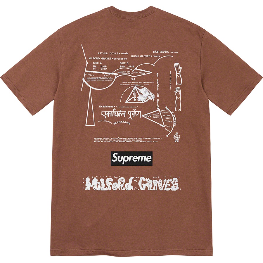 Details on Milford Graves Tee Brown from fall winter
                                                    2022 (Price is $44)