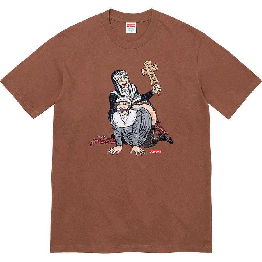Details on Nuns Tee Brown from fall winter
                                                    2022 (Price is $40)