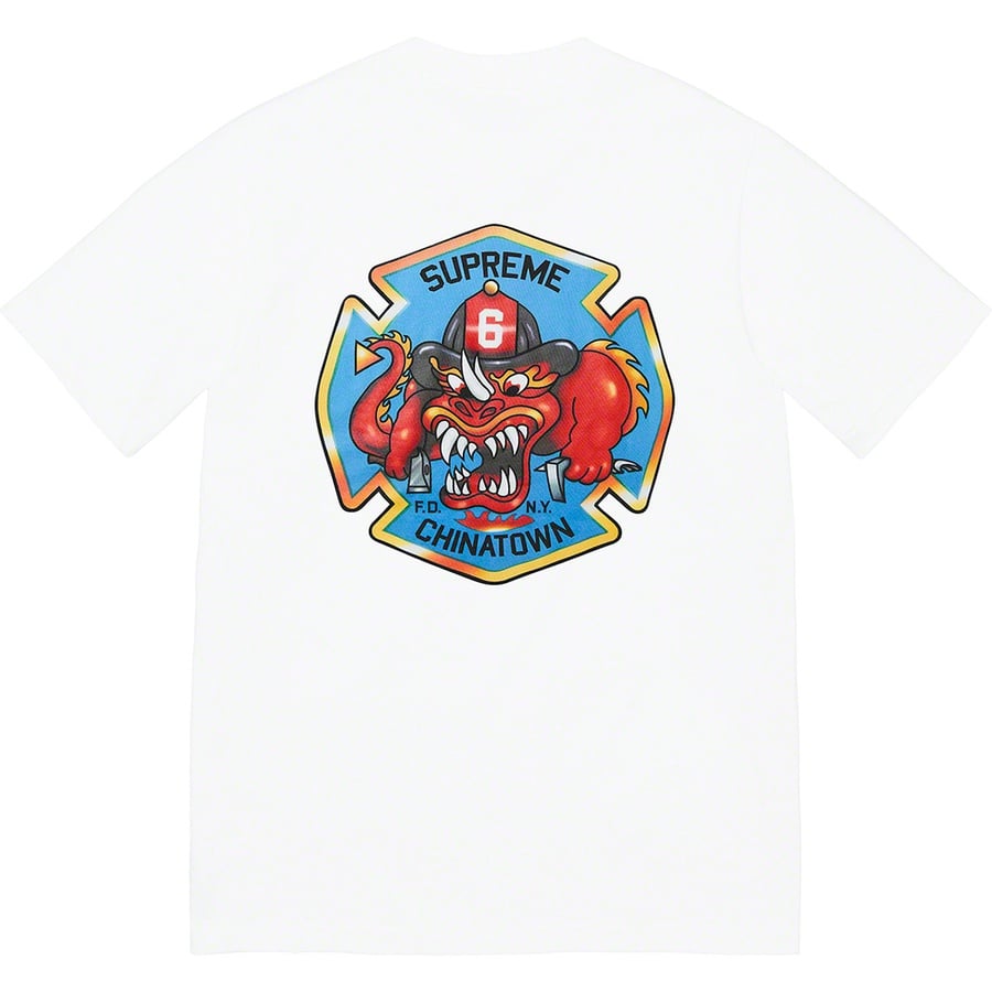 Details on FDNY Engine 9 Tee White from fall winter 2022 (Price is $48)