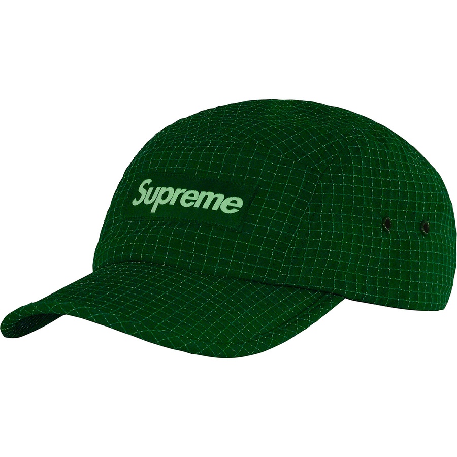 Details on Glow Ripstop Camp Cap Green from fall winter 2022 (Price is $54)
