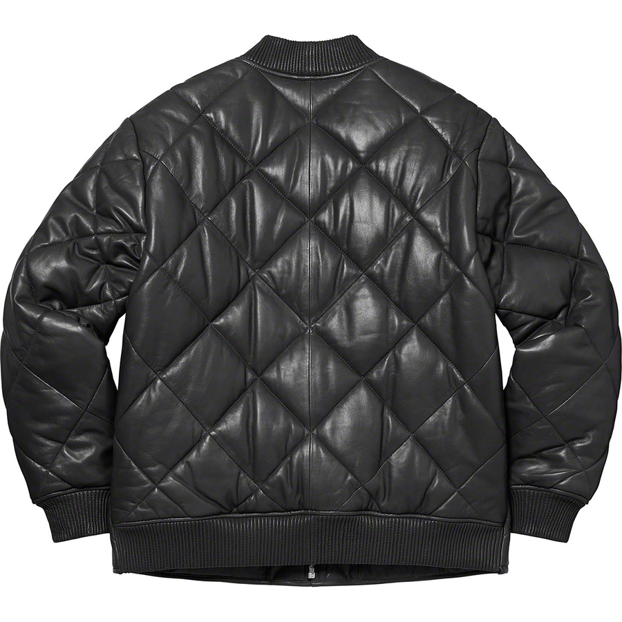 Details on Quilted Leather Work Jacket Black from fall winter
                                                    2022 (Price is $598)