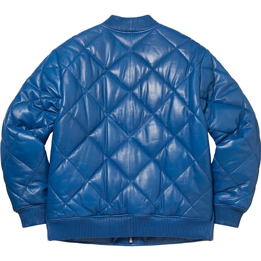 Details on Quilted Leather Work Jacket Royal from fall winter
                                                    2022 (Price is $598)