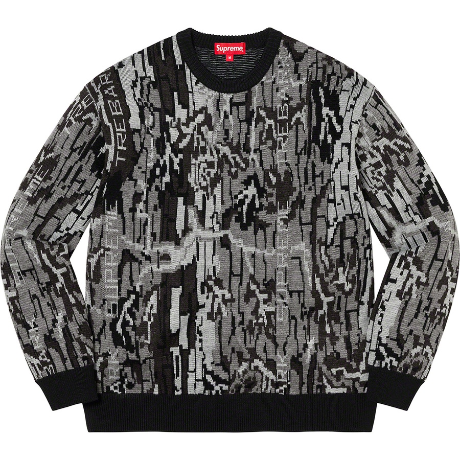 Details on Trebark Camo Sweater Black from fall winter
                                                    2022 (Price is $158)