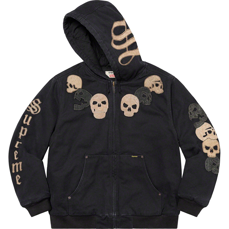 Details on Supreme The Great China Wall Hooded Work Jacket Black from fall winter
                                                    2022 (Price is $398)