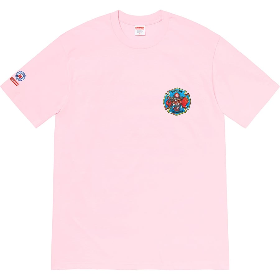 Details on FDNY Engine 9 Tee Light Pink from fall winter 2022 (Price is $48)