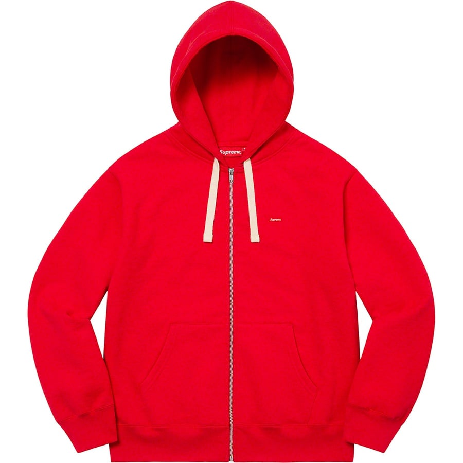 Details on Small Box Drawcord Zip Up Hooded Sweatshirt Red from fall winter
                                                    2022 (Price is $158)