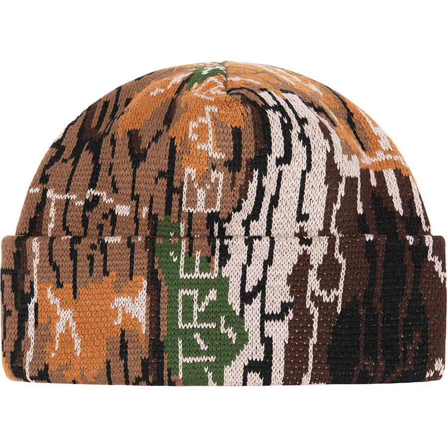 Details on Trebark Camo Beanie Brown from fall winter 2022 (Price is $40)